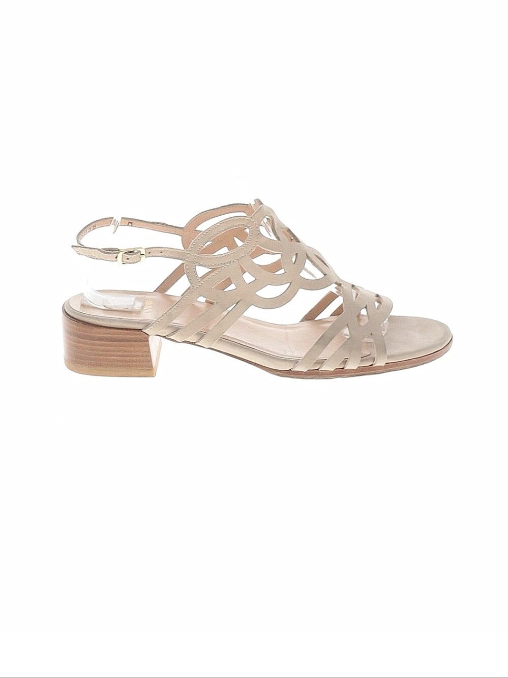Stuart Weitzman, Suede Beige Sandal, Size 7